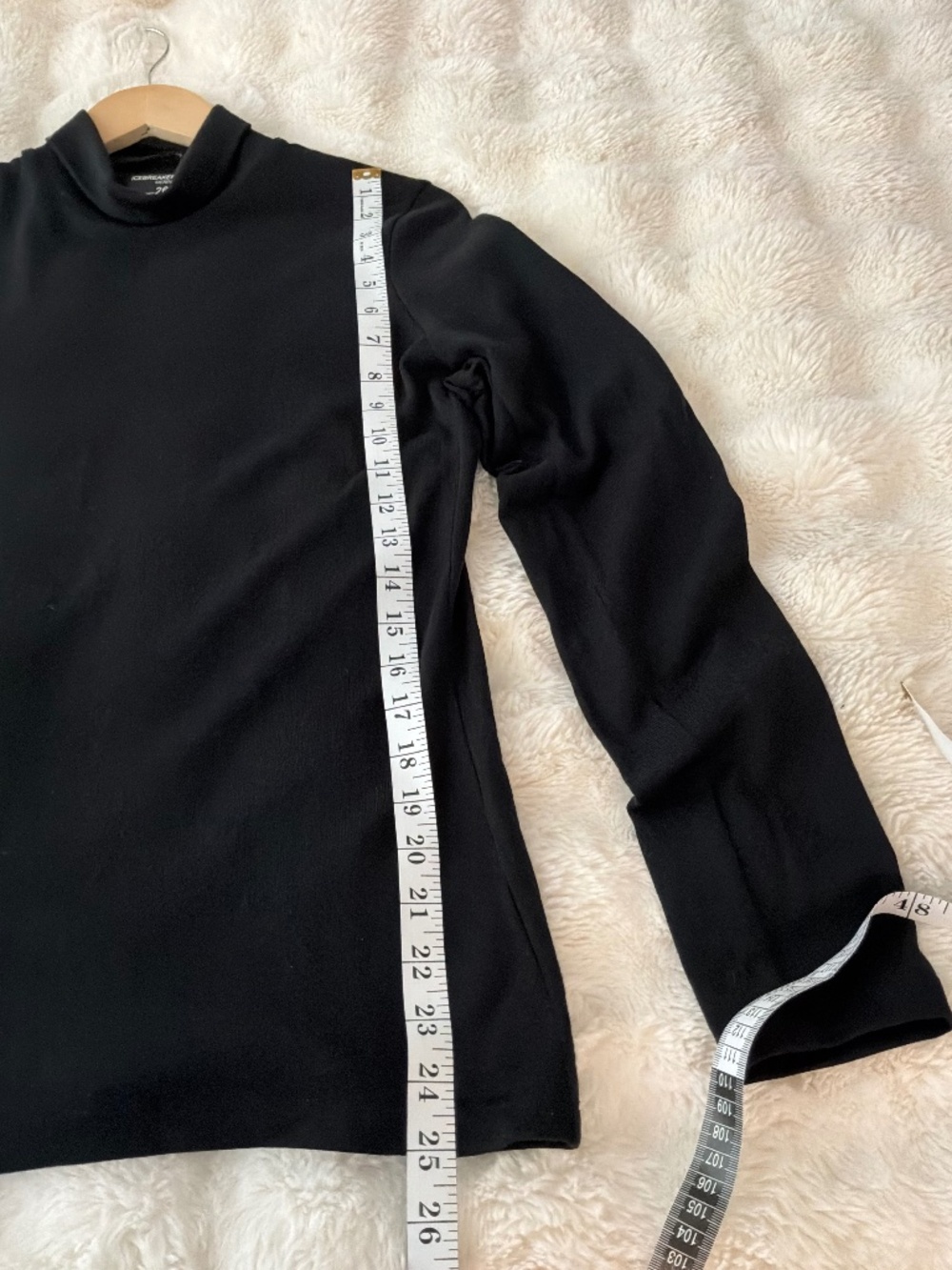 Icebreaker Merino 260 Tech Turtleneck Base Layer Top Black Women’s L - Picture 4 of 5